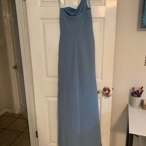 light blue long formal dress